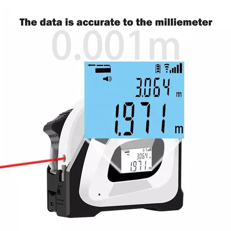 

Цифровой дальномер, 40 м, лазерный дальномер 2-в-1