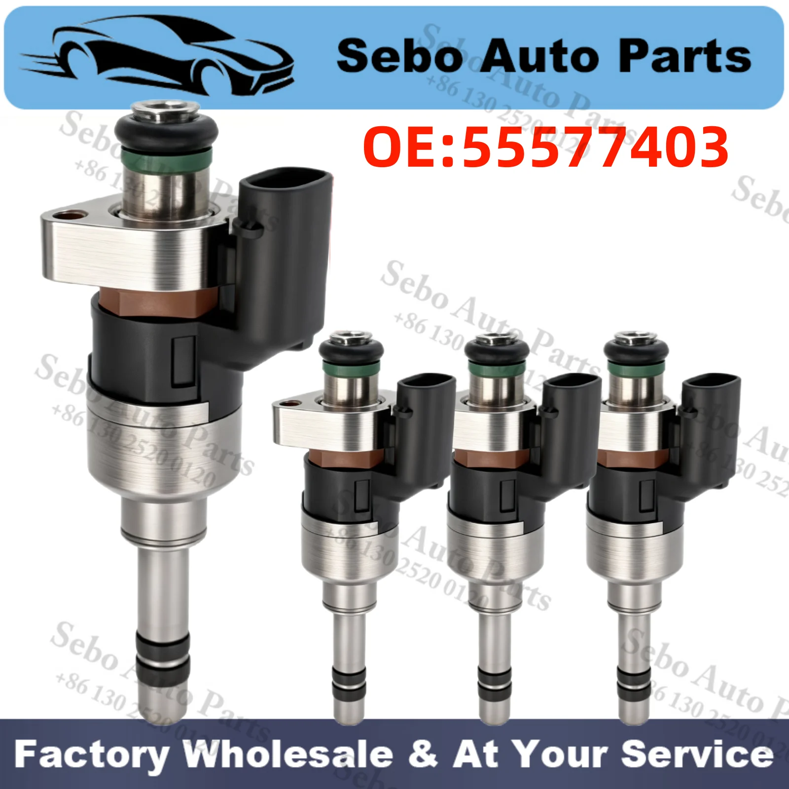 Фото 4 шт. топливных форсунок 55577403 для Chevrolet Equinox, GMC Terrain, Buick Encore, Cruze, Malibu 1.4L 1.5L 1.6L L4 2016-2019 12644767 №1