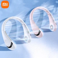 xiaomi 5000mah portable hanging neck fan folding bladeless ventilador type c recharge 360 degree air conditioning fan for sport