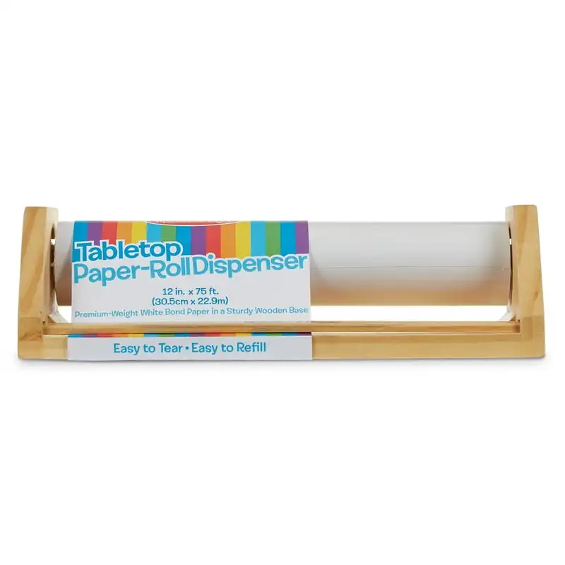 

Tabletop Paper Roll Dispenser With White Bond Paper (12 inches x 75 feet)