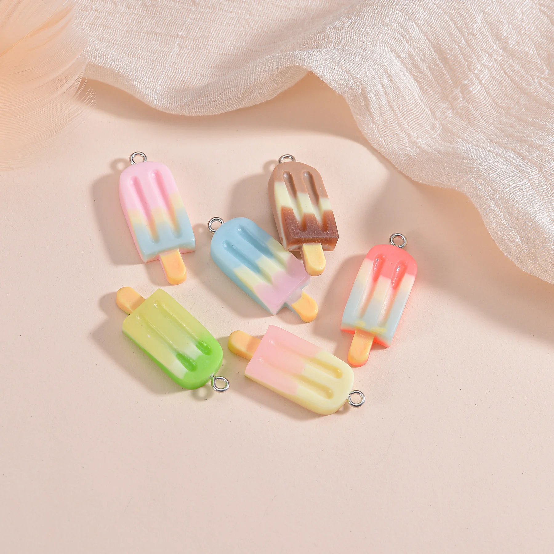 

Красочные Подвески в виде мороженого и десерта, подвески «сделай сам» для женщин, конфетные цвета, индивидуальные украшения, аксессуары для телефона