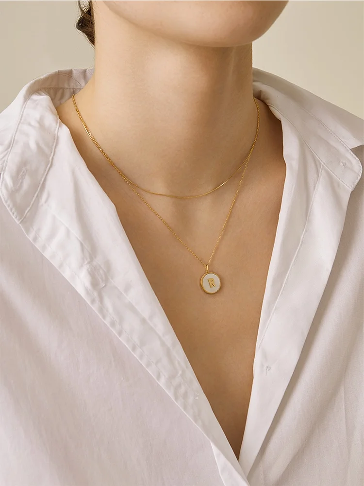 Ma Junyan Same Sle Глубоководное белое ожерелье с подвеской в виде рябчика и буквы