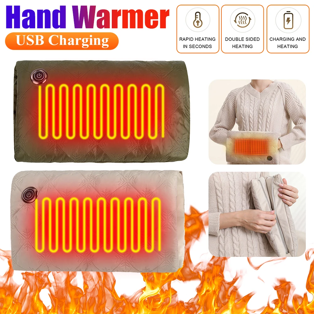 USB электрическая грелка для рук графеновая теплая сумка подушка перчатки