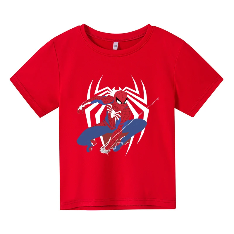 

Marvel Spider-man T-Shirt Cartoon Casual Baby Kids Boys Girls Children Short Sleeve Summer Teenager Clothing Printing T-shirt