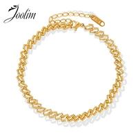 joolim jewelry wholesale no fade fashion versatile handmade anklet summer beach accessories waterproof stainless steel jewelry