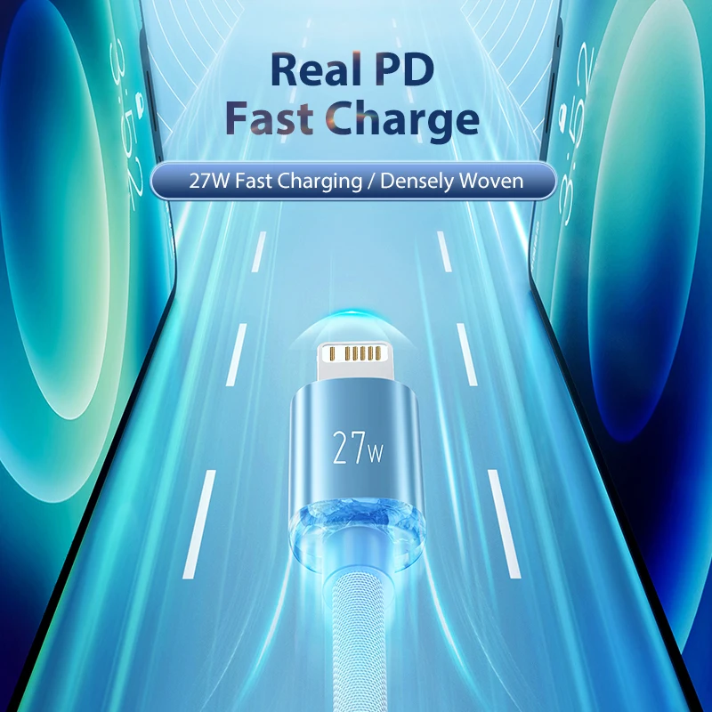 CAFELE 27 Вт PD Кабель для быстрой зарядки Тип C Tto Lightning iPhone 13 Pro Max 12 11 14 Plus Airpods 1 2 м Шнур