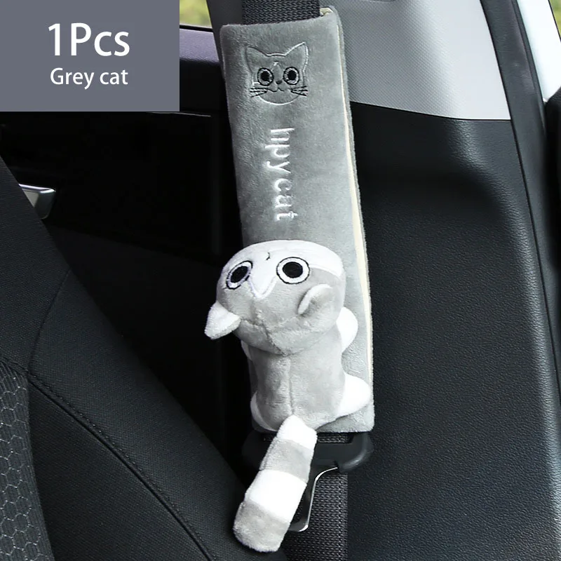 

Автомобильный мультяшный мягкий чехол на ремень безопасности, универсальные автомобильные чехлы на ремни безопасности, плюшевый ремень безопасности, защита плеч, авто аксессуары для интерьера