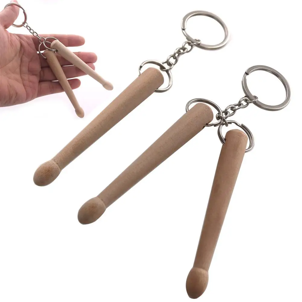 

NEW Mini Drumstick Keychain Wooden Drum Stick Buckle Ring Key Chain Gadget Jewelry Gifts For Birthday Holiday