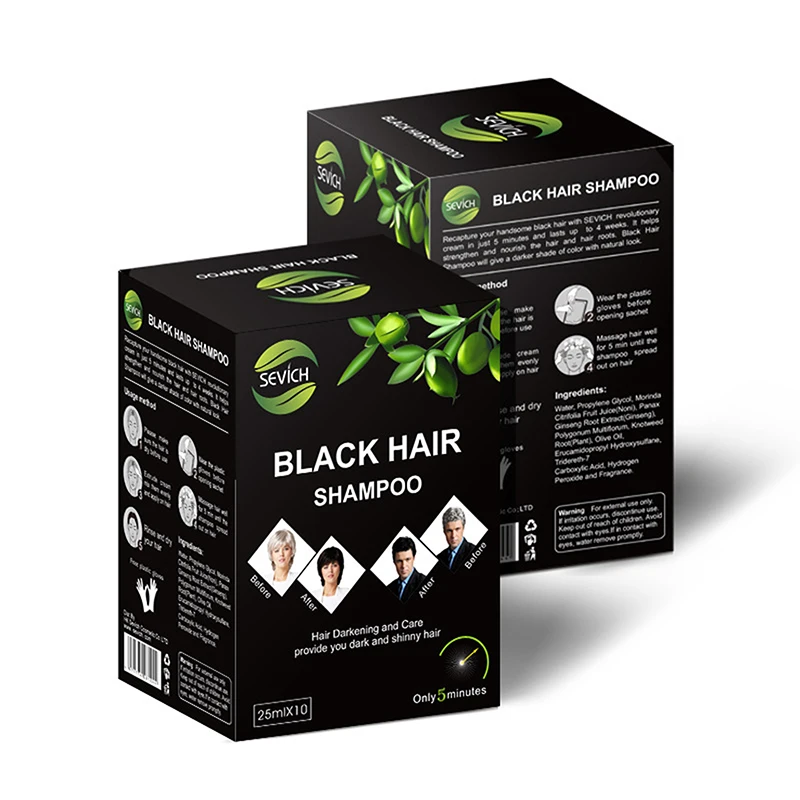 

Органическая натуральная черная краска для мытья, один черный шампунь, быстрая краска для волос всего 5 минут, краска для черных волос для по...
