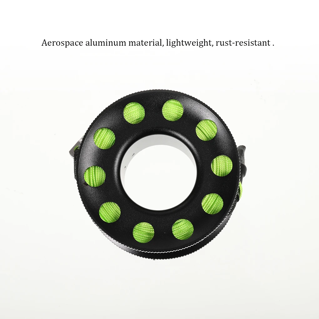 

Катушка для пальцев, защитная шпуля высокой плотности, 15 м, алюминиевая пещера, с защелкой, аксессуары для плавания, синий цвет