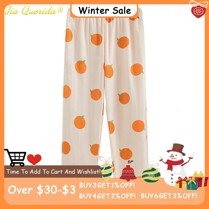 

Пижамные штаны Kawaii, оранжевые Трикотажные хлопковые Пижамные штаны для отдыха, азиатские длинные штаны, одежда для сна, мягкие удобные штан...