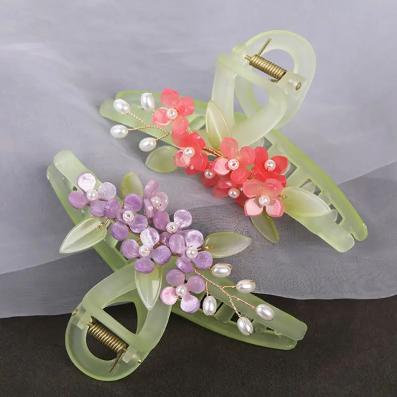 

Fashion Hair Claw for Women Flower Hair Accessories Big Barrette