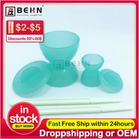 6filesbag dental self setting cup silicone double head mixing cup with resin adjusting knife