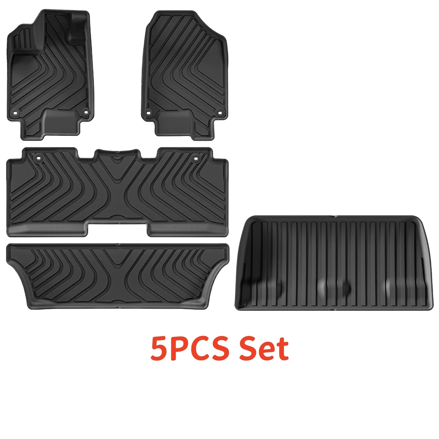 

Для Honda Odyssey 7-местные коврики и грузовые вкладыши из ТПЭ 2018-2025, всепогодные коврики на спинку, коврик в багажник, тяжелые водонепроницаемые накладки из ТПЭ