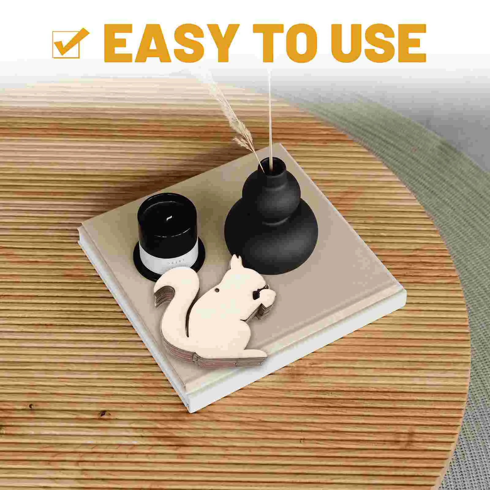 20 шт. беличьи деревянные чипы Подвески ремесла ломтики ремесло поставки Сделай