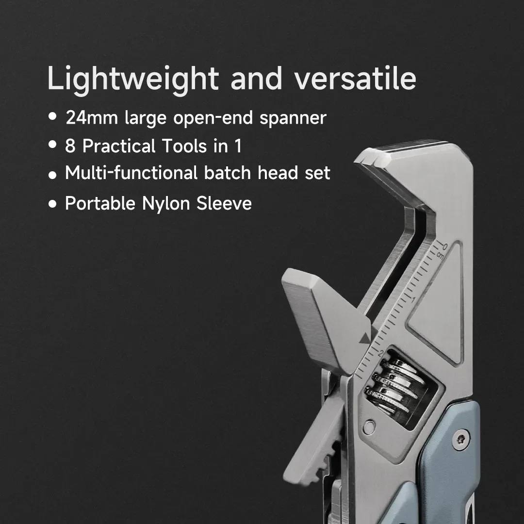 Фото NexTool светильник Wrench W2 8 в 1 Многофункциональный инструмент плоскогубцы многофункциональный гаечный ключ Отвертка для кемпинга Повседневный ручной инструмент №2