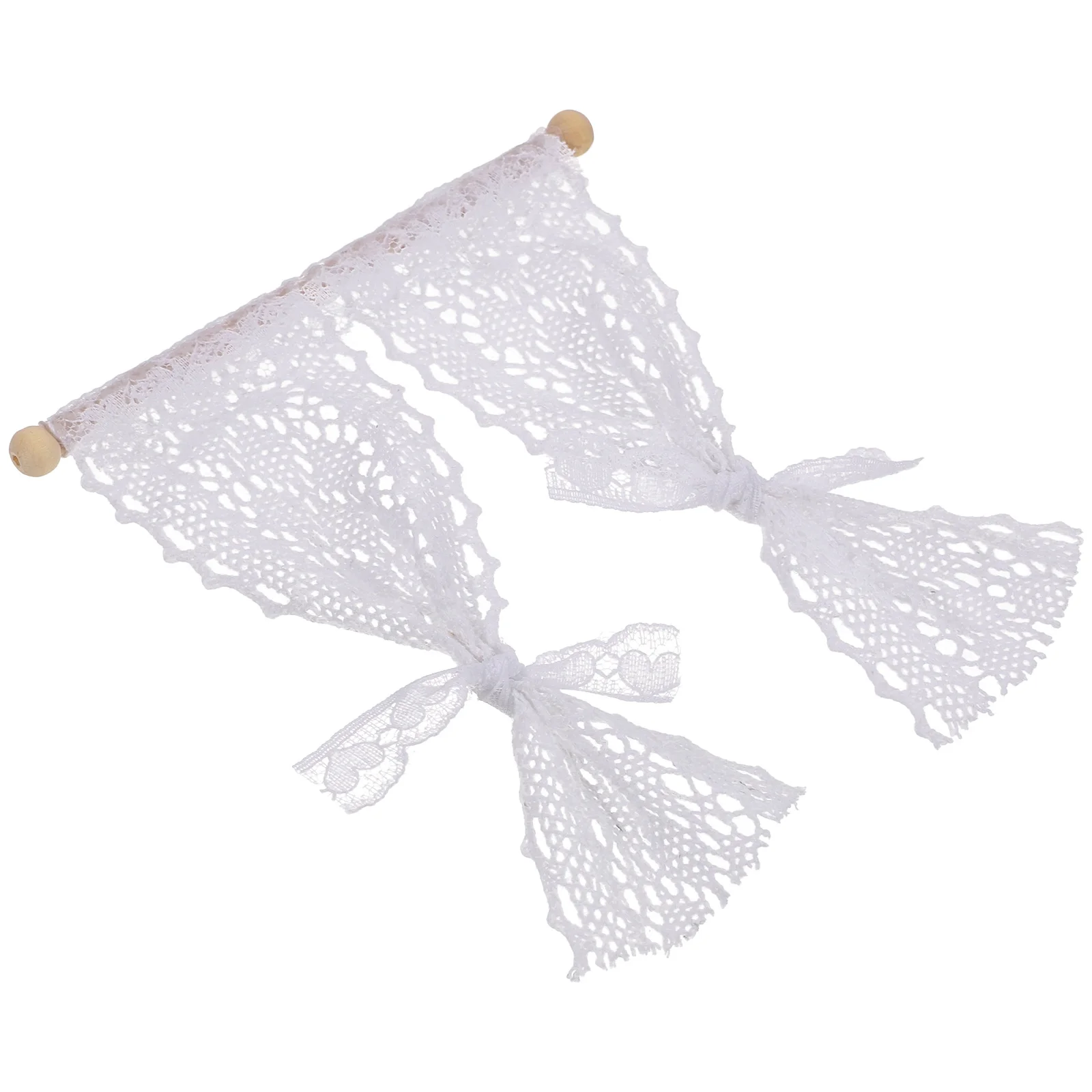 

Dollhouse Curtains Window Accessories Mini Ornament Miniatures Decoration Tiny Lace