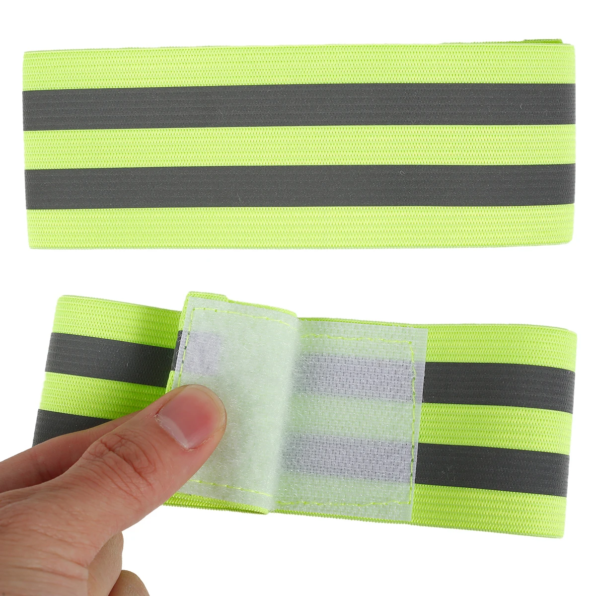 

4 pcs Reflective Bands Elastic Armband Wristband Ankle Leg Straps Safety Reflector Tape Straps for Night Jogging Biking Running