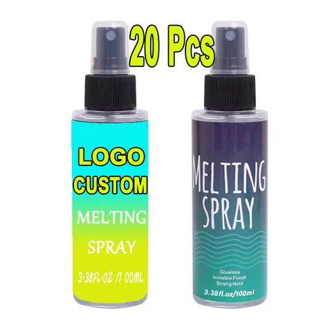 Плавящийся спрей для удержания кружева, 20 шт., клей-спрей для кружевных париков под частной торговой маркой для удержания париков, 100 мл, 3,38 унции, клей-спрей для кружева Perruque