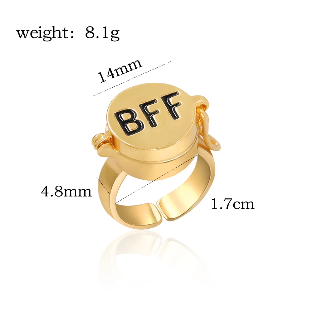 Кольцо с надписью Best Friend Forever