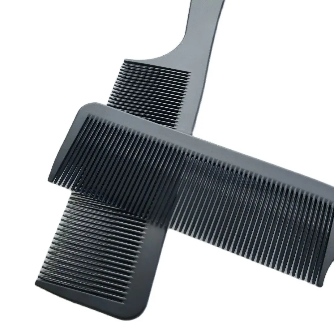 Гребень с широкими зубьями для парикмахерской, термостойкий расческа из АБС-пластика, цвет черный, 1 шт.