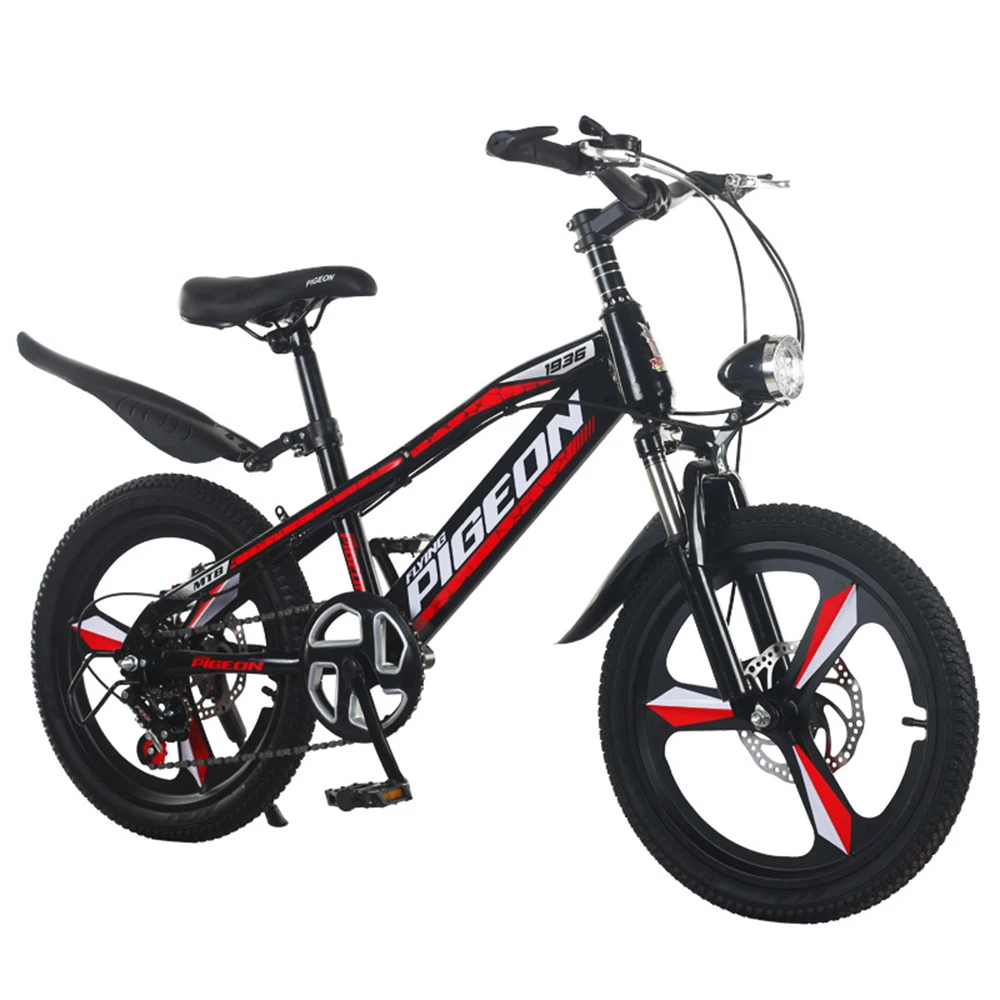 

18/20/22 Inches Children's Mountain Bike 6-Speed Outdoor Off-Road Bicycle Integrated Wheel Mechanical Dual Disc Brake