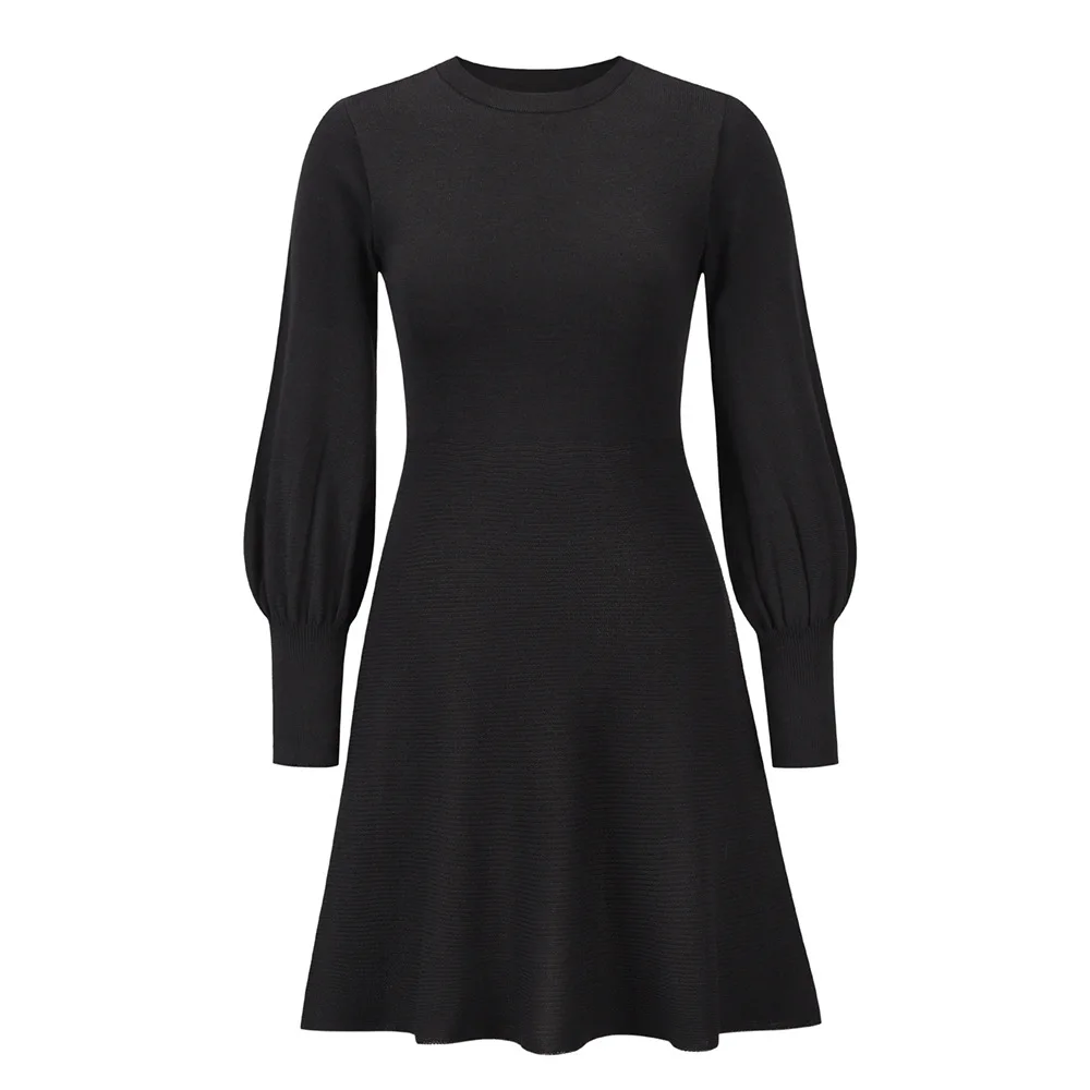 

Dress plus size women's autumn new skirt slim fit and slim temperament one