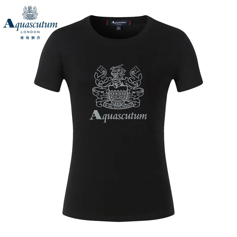 

2022 Aquascutum женская футболка с круглым вырезом и коротким рукавом