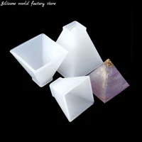 silicone world 20 60mm pyramid triangle silicone mould diy resin decorative craft jewelry making mold resin molds for jewelry