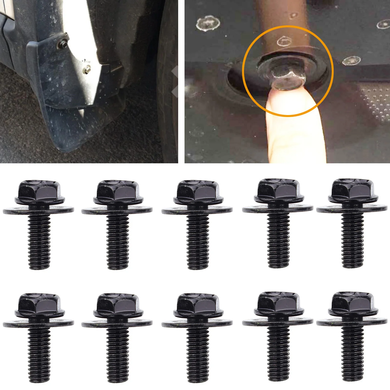 

10x для Range Rover 2002-2012 Freelander 2 LR2, подложка двигателя, болты M6, винты, защита от брызг, зажимы для подкрыла бампера