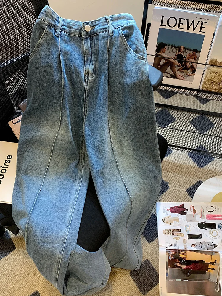 2022 New Baggy Jeans For Women Streetwear Y2K Wide Leg Trousers Harajuku Jeans Loose Denim Pants