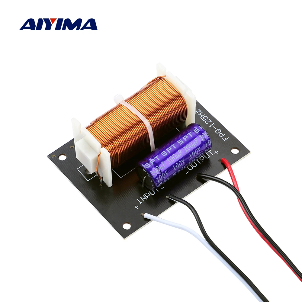 

AIYIMA 300W Audio Subwoofer Speaker Crossover 125Hz Woofer Dedicated Frequency Divider For 5-12 inch Bass loudSpeaker DIY 1PC