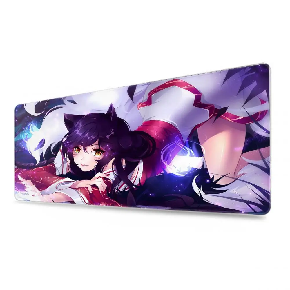 Коврик для мыши League of Legends Ahri большой игровой коврик с закругленными краями 90x40 см