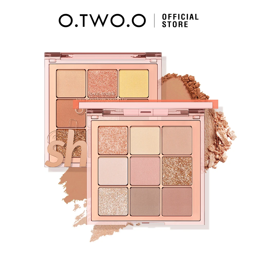 

O.TWO.O Eyeshadow Palette 9 Colors Eye Shadow Highly Pigmented Long Lasting Waterproof Matte Glitter Shimmers Eye Makeup Palette