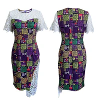 womens 2022 summer new print stitching lace temperament ol bag hip dress traf robe dresses for women jaquard dresses