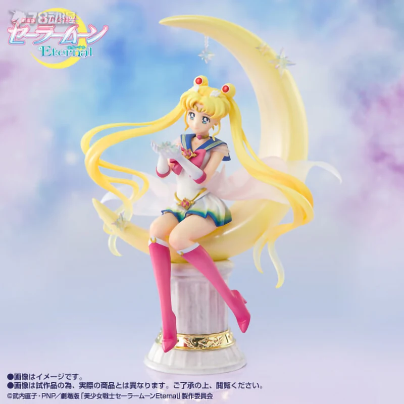 

Bandai Original Figuarts Zero Chouette Sailor Moon Bright Moon Legendary Silver Crystai Anime Model 19Cm Action Collectible Toys