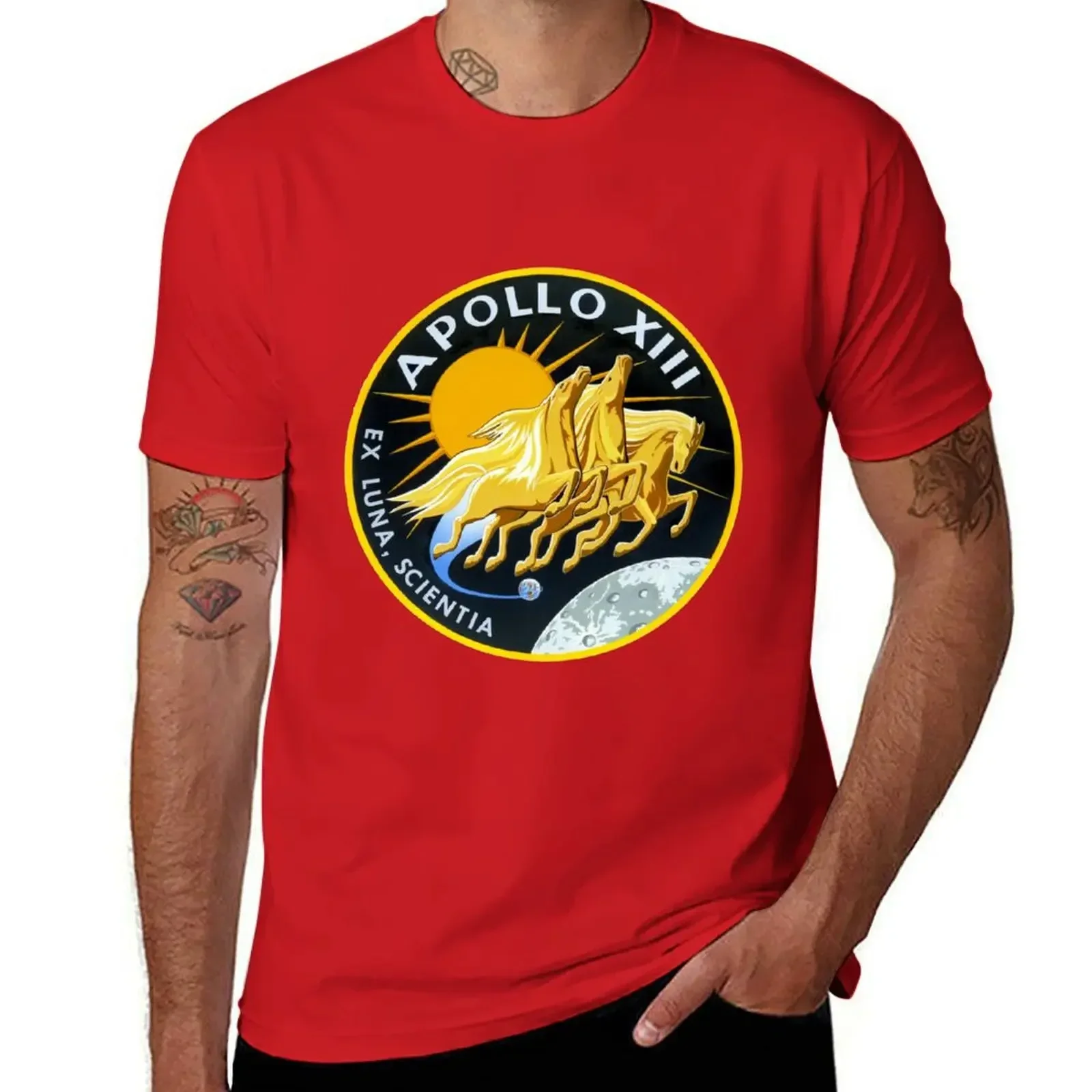 Безрукавка тяжелая неформальная с круглым вырезом Apollo 13 футболка логотипом