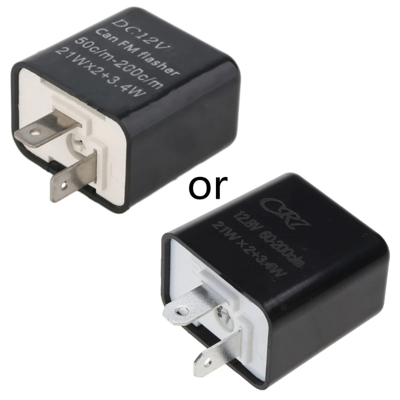 

Universal Motorcycle Turn Signal Flasher Adjustable Automatic for Protection Flasher 2 Prong Flasher F19A