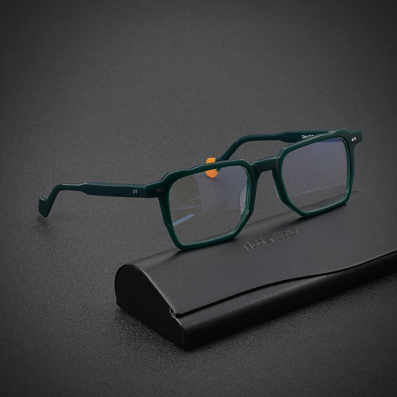 

Japanese Designer Brand Square Acetate Handmade Glasses Frames Men Vintage Classical Personalized Eyeglasses Women Eyewear