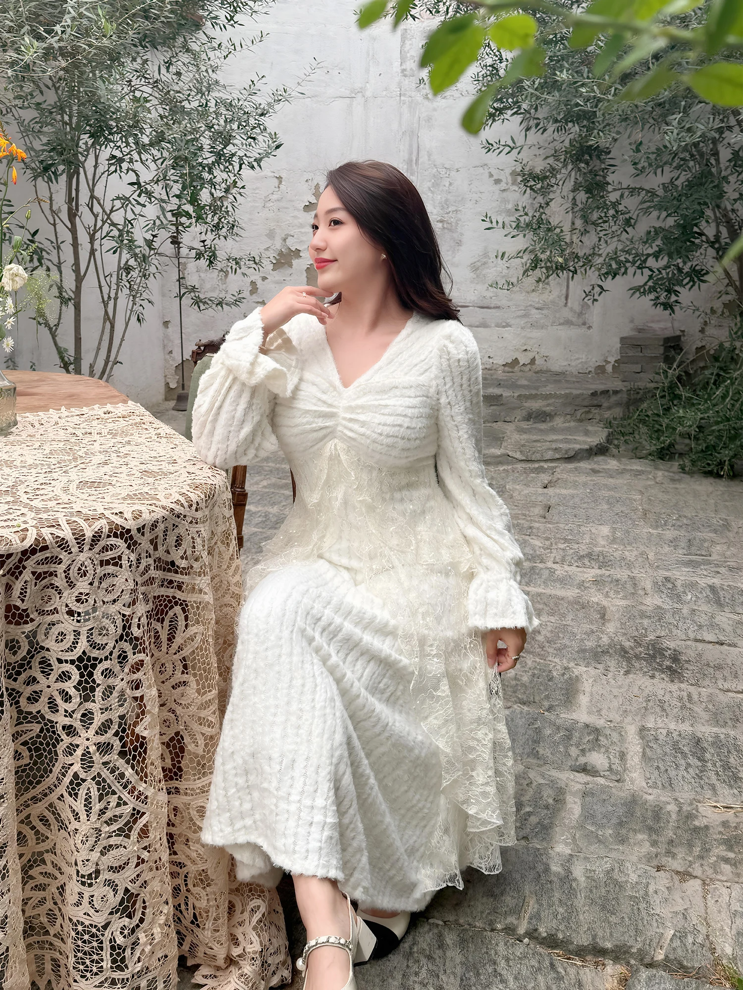 Плюс Размер Чжан Фарт Женская одежда больших размеров Французский стиль Осень и