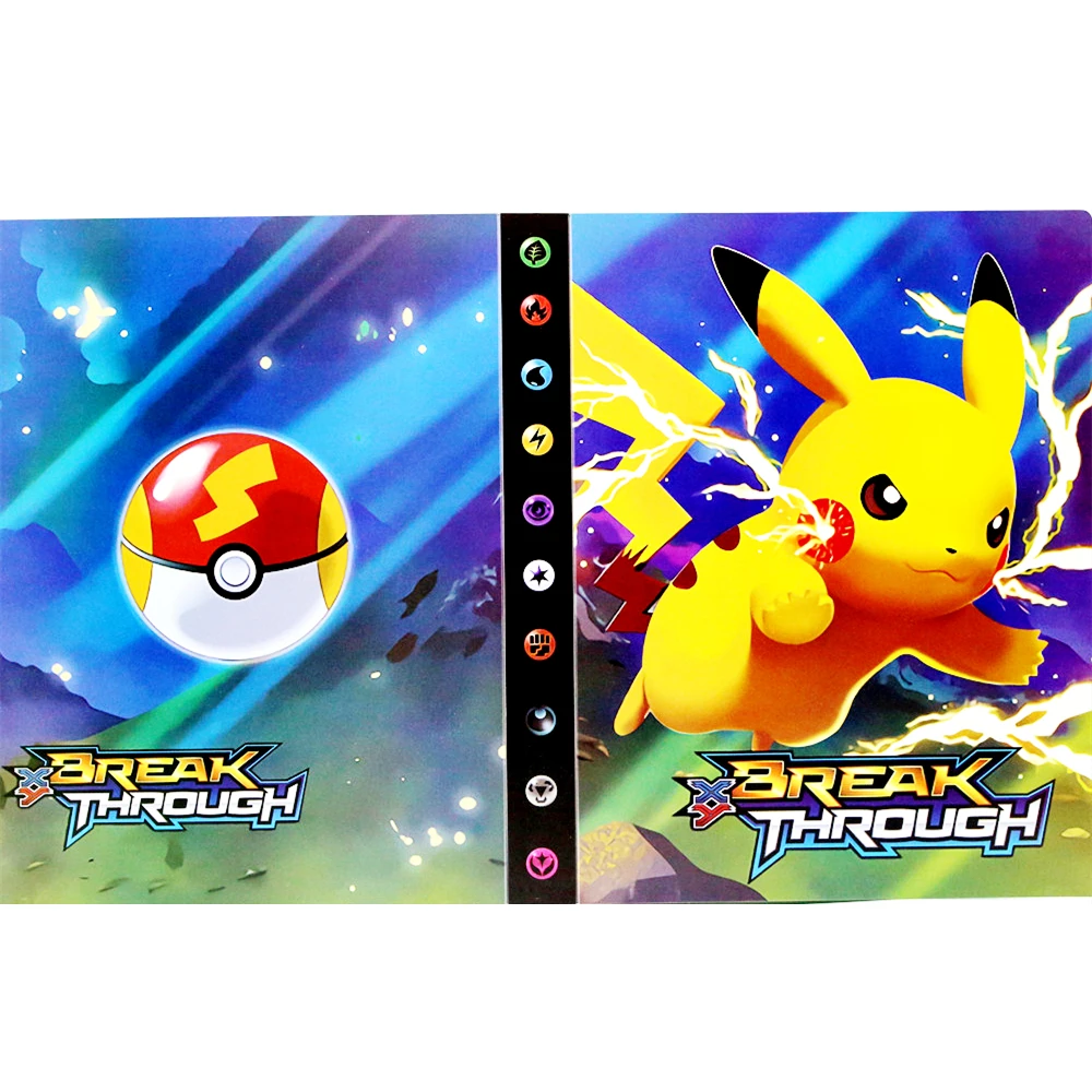 

4 альбома «Покемон», 240 карточных книг, бесплатные Покемоны, играйте в игры, лазерные игры, папка для любимых Пикачу, папка с загруженным спис...