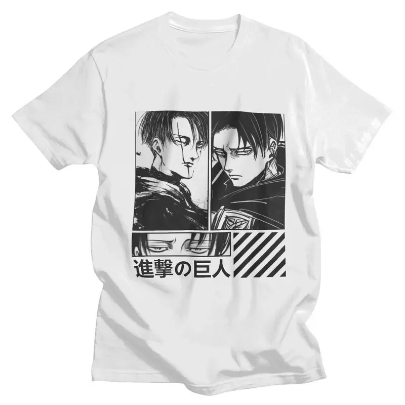 

NEW IN Attack On Titan T Shirt Men Short Sleeve Anime Manga Shingeki No Kyojin T-shirt Summer Tee Tops Cotton Regular Fit Tshirt