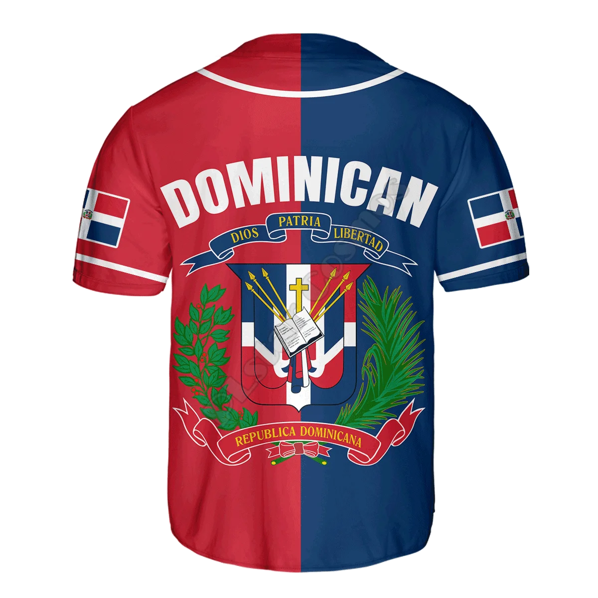Dominican Half & Half Customize Your Name Baseball Jersey Shirt Baseball Shirt 3D Printed Men's Shirt Casual Shirts hip hop Tops