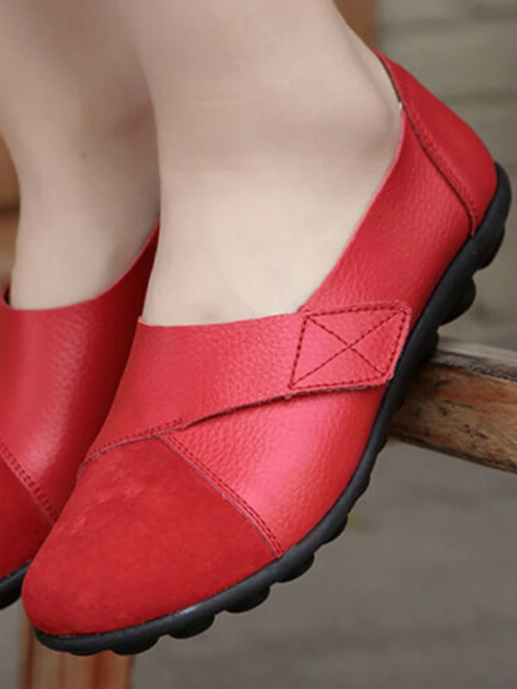 

Ортопедические лоферы из искусственной кожи на мягкой подошве, повседневная обувь на плоской подошве для женщин и студентов