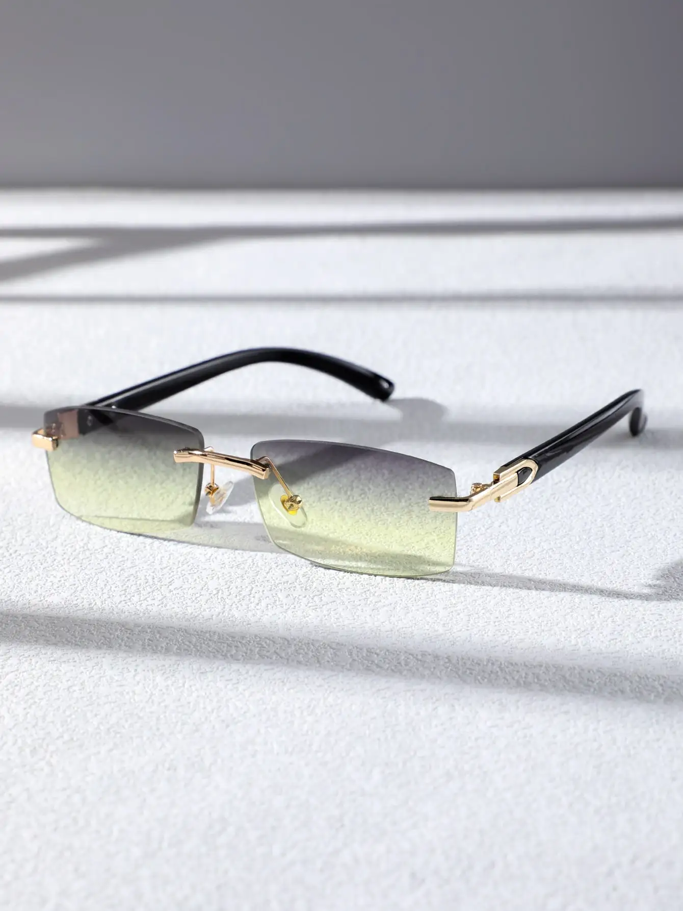 1 шт. прямоугольная металлическая оправа без оправы