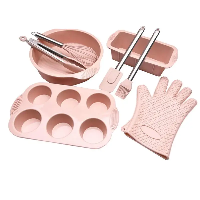 

8Pcs Silicone Cooking Utensils Set Non-Stick Kitchen Cooking Utensils Set Bakeware Set Kitchen Cooking Tool Set
