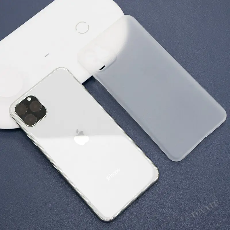 

for iPhone 11 Pro Max Mini XS XR X 7 8 Plus se 2020 Simple Style Phone Case Back Cover Ultra Thin Silm PP Coque Fundas