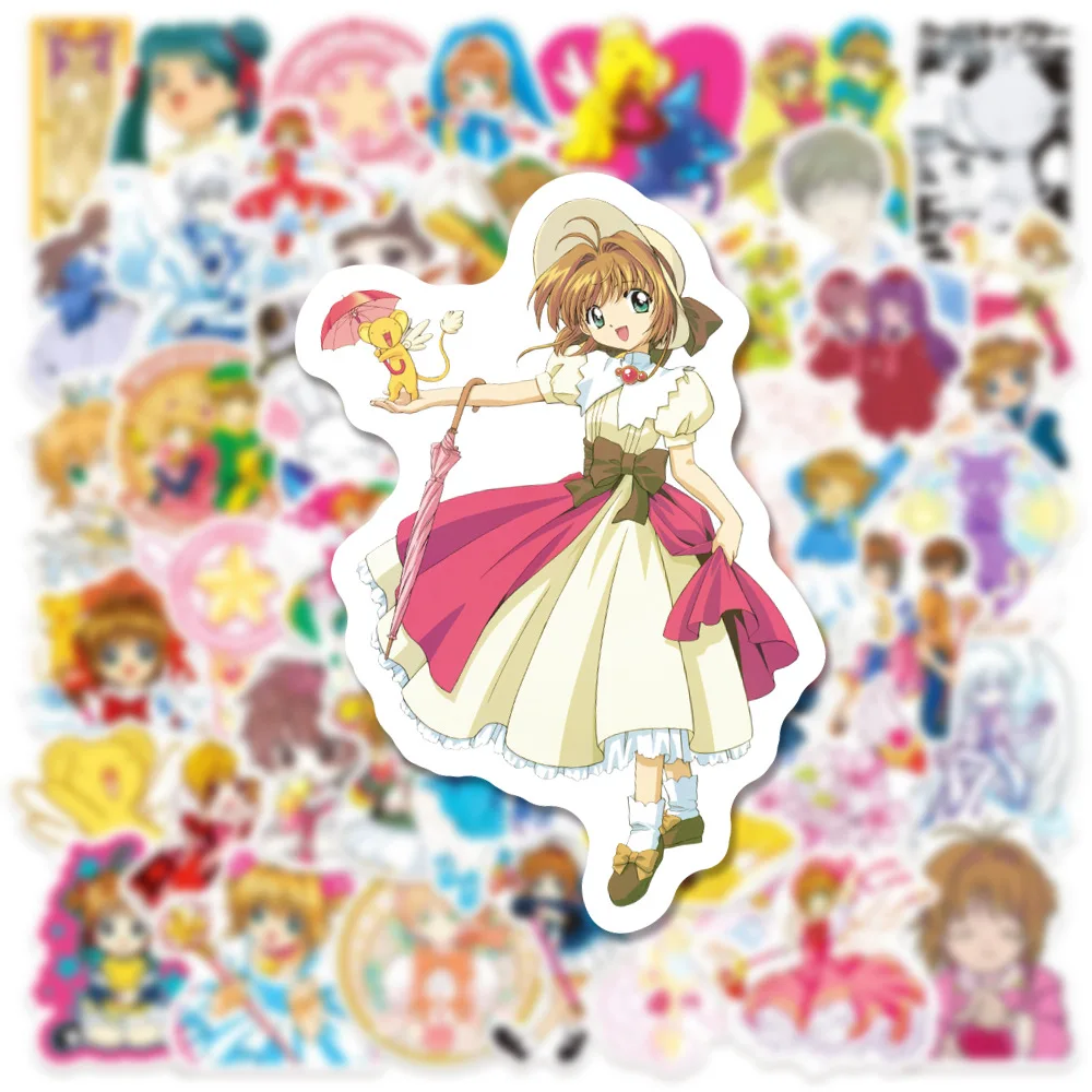 10/30/50 шт. забавные аниме наклейки для карт