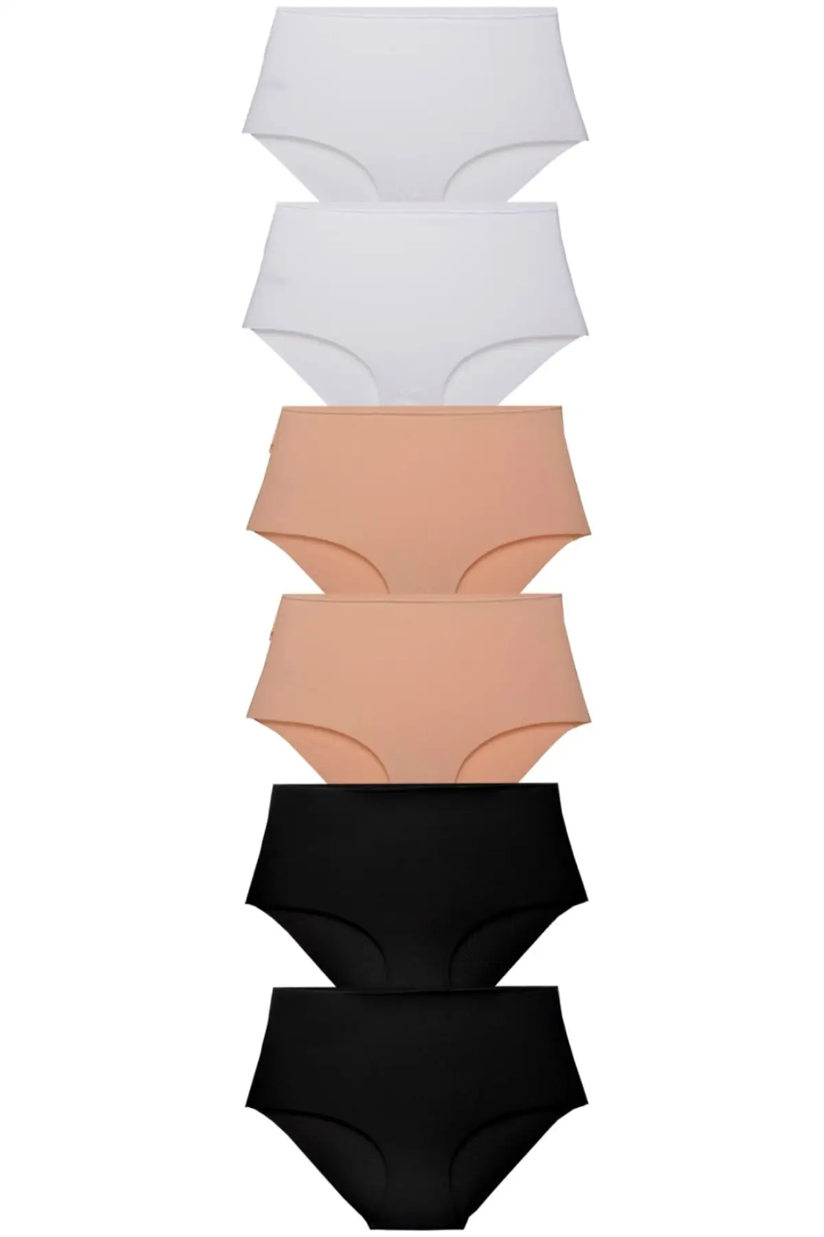 

2022 New Fashion, Women's Panties, High Waist, Laser Cut, 6 Pack, Size M-L-XL, 80% Polyester 20% Elestan, Suitable for Daily Use