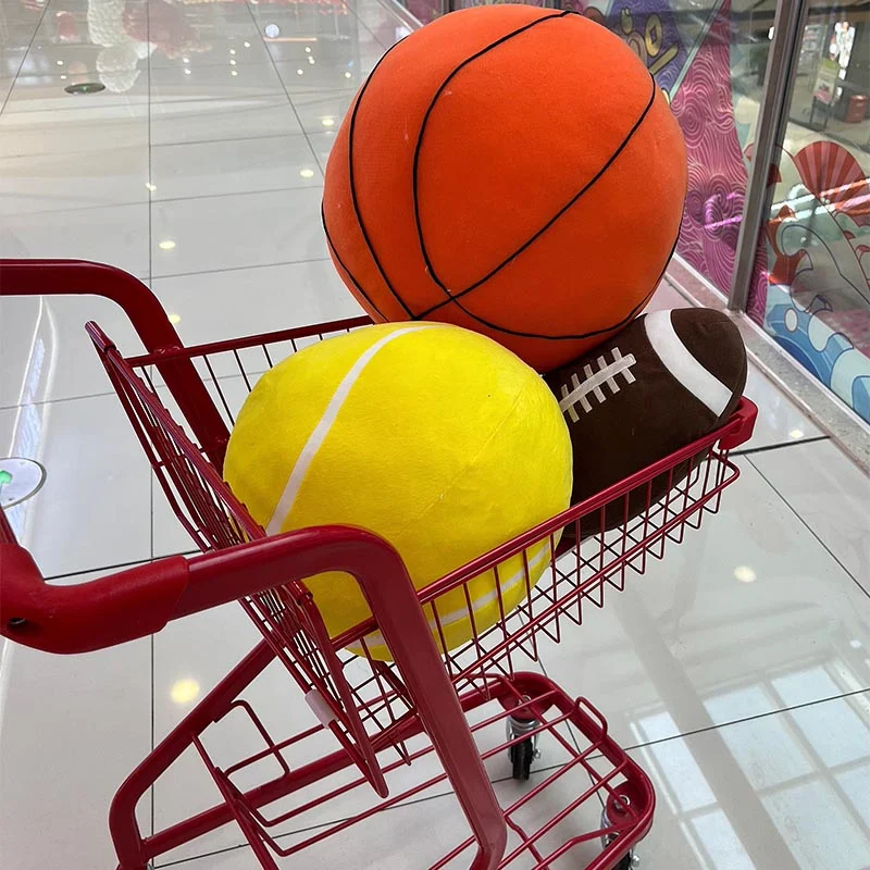 

Real Life Basketball Tennis Rugby Plush Pillow Stuffed Plushie Toys Simulation Ball Early Education Toy Children Birthday Gifts